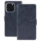 For iPhone 16 Pro Max GOOSPERY BLUE MOON Crazy Horse Texture Leather Phone Case(Dark Blue) - 2