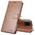 For iPhone 16 Pro Max GOOSPERY BLUE MOON Crazy Horse Texture Leather Phone Case(Brown) - 1