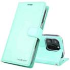 For iPhone 16 Pro GOOSPERY BLUE MOON Crazy Horse Texture Leather Phone Case(Mint Green) - 1