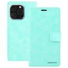 For iPhone 16 Pro GOOSPERY BLUE MOON Crazy Horse Texture Leather Phone Case(Mint Green) - 2