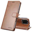 For iPhone 16 Pro GOOSPERY BLUE MOON Crazy Horse Texture Leather Phone Case(Brown) - 1