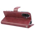 For iPhone 16 Plus GOOSPERY BLUE MOON Crazy Horse Texture Leather Phone Case(Wine Red) - 3