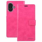 For iPhone 16 Plus GOOSPERY BLUE MOON Crazy Horse Texture Leather Phone Case(Rose Red) - 2