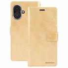 For iPhone 16 Plus GOOSPERY BLUE MOON Crazy Horse Texture Leather Phone Case(Gold) - 2