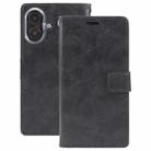 For iPhone 16 GOOSPERY BLUE MOON Crazy Horse Texture Leather Phone Case(Black) - 2