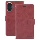 For iPhone 16 GOOSPERY BLUE MOON Crazy Horse Texture Leather Phone Case(Wine Red) - 2