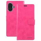 For iPhone 16 GOOSPERY BLUE MOON Crazy Horse Texture Leather Phone Case(Rose Red) - 2