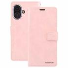 For iPhone 16 GOOSPERY BLUE MOON Crazy Horse Texture Leather Phone Case(Rose Gold) - 2