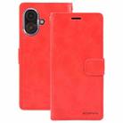 For iPhone 16 GOOSPERY BLUE MOON Crazy Horse Texture Leather Phone Case(Red) - 2