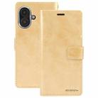 For iPhone 16 GOOSPERY BLUE MOON Crazy Horse Texture Leather Phone Case(Gold) - 2