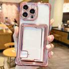 For iPhone 15 Pro Max Electroplating Card Slot TPU Phone Case(Rose Gold) - 1