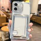 For iPhone 12 Electroplating Card Slot TPU Phone Case(Silver) - 1