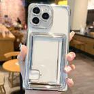 For iPhone 11 Pro Max Electroplating Card Slot TPU Phone Case(Silver) - 1