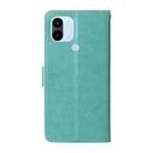 For Xiaomi Poco C50 / C51 Embossed Butterfly Flowers Leather Phone Case(Green) - 3