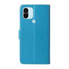 For Xiaomi Poco C50 / C51 Embossed Butterfly Flowers Leather Phone Case(Blue) - 3