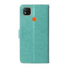 For Redmi 10A 4G Embossed Butterfly Flowers Leather Phone Case(Green) - 3