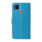 For Redmi 10A 4G Embossed Butterfly Flowers Leather Phone Case(Blue) - 3