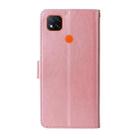 For Redmi 10A 4G Embossed Butterfly Flowers Leather Phone Case(Rose Gold) - 3