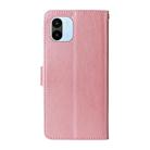 For Redmi A1 4G / A2 4G Embossed Butterfly Flowers Leather Phone Case(Rose Gold) - 3