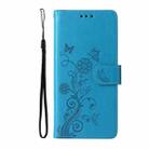For Redmi K70 Ultra Embossed Butterfly Flowers Leather Phone Case(Blue) - 2