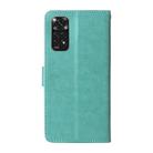 For Redmi Note 11 4G / Note 11S Global Embossed Butterfly Flowers Leather Phone Case(Green) - 3