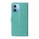 For Redmi Note 12 5G Global Embossed Butterfly Flowers Leather Phone Case(Green) - 3