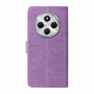 For Redmi 14C Embossed Butterfly Flowers Leather Phone Case(Purple) - 3