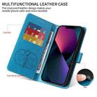For Redmi K80 Pro Embossed Butterfly Flowers Leather Phone Case(Blue) - 3