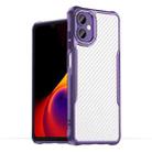 For Samsung Galaxy A06 5G Carbon Fiber Texture Translucent Phone Case(Purple) - 1