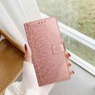 For iPhone 16 Pro Max Flower Embossed Leather Phone Case(Rose Gold) - 2