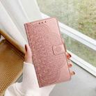 For iPhone 16e Flower Embossed Leather Phone Case(Rose Gold) - 2