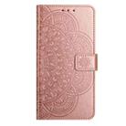 For iPhone 16e Flower Embossed Leather Phone Case(Rose Gold) - 3