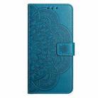 For iPhone 17 Air Flower Embossed Leather Phone Case(Blue) - 2