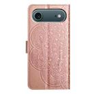 For iPhone 17 Air Flower Embossed Leather Phone Case(Rose Gold) - 3