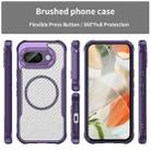 For Google Pixel 9a Carbon Fiber Texture MagSafe Translucent Phone Case(Purple) - 2