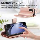 For Samsung Galaxy Z Fold5 Multi-Card Wallet RFID Leather Phone Case(Rose Gold) - 3