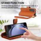 For Samsung Galaxy Z Fold5 Multi-Card Wallet RFID Leather Phone Case(Brown) - 3