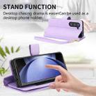 For Samsung Galaxy Z Fold4 Multi-Card Wallet RFID Leather Phone Case(Light Purple) - 3