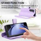 For Samsung Galaxy Z Fold3 Multi-Card Wallet RFID Leather Phone Case(Light Purple) - 3