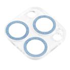 For iPhone 16 Pro / 16 Pro Max Glitter Ring Tempered Glass Camera Lens Film(Blue) - 2