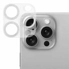 For iPhone 16 Pro / 16 Pro Max Glitter Ring Tempered Glass Camera Lens Film(Silver) - 1