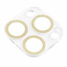 For iPhone 16 Pro / 16 Pro Max Glitter Ring Tempered Glass Camera Lens Film(Gold) - 2