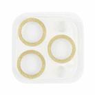 For iPhone 16 Pro / 16 Pro Max Glitter Ring Tempered Glass Camera Lens Film(Gold) - 3