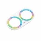 For iPhone 16 / 16 Plus Glitter Ring Tempered Glass Camera Lens Film(Colorful) - 2