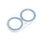 For iPhone 16 / 16 Plus Glitter Ring Tempered Glass Camera Lens Film(Blue) - 2