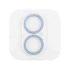 For iPhone 16 / 16 Plus Glitter Ring Tempered Glass Camera Lens Film(Blue) - 3