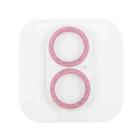 For iPhone 16 / 16 Plus Glitter Ring Tempered Glass Camera Lens Film(Pink) - 3