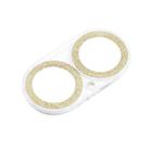 For iPhone 16 / 16 Plus Glitter Ring Tempered Glass Camera Lens Film(Gold) - 2