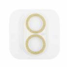 For iPhone 16 / 16 Plus Glitter Ring Tempered Glass Camera Lens Film(Gold) - 3