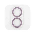 For iPhone 16 / 16 Plus Glitter Ring Tempered Glass Camera Lens Film(Purple) - 3